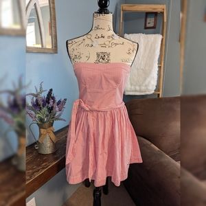 Hollister Strapless Red & White dress